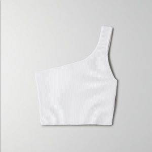 ARITZIA white one shoulder tank